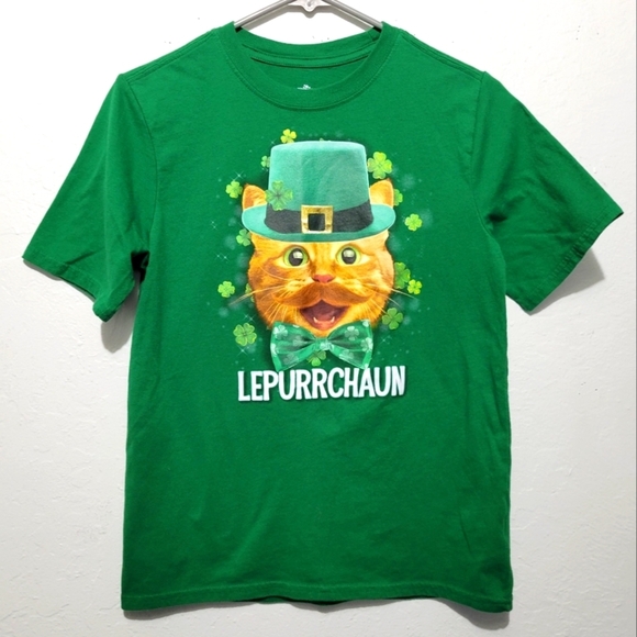 Way to Celebrate St Patrick's Day "Lepurrchaun" Graphic T-Shirt XL (14-16) - Picture 1 of 4